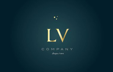 l v altın altın lüks Alfabe harf logo simge şablon lv