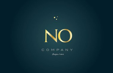 n o altın altın lüks Alfabe harf logo simge şablon