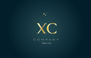 XC c altın altın lüks Alfabe harf logo simge şablon x
