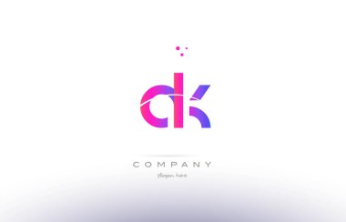 AK k pembe modern yaratıcı alfabe mektup logo simge şablonu