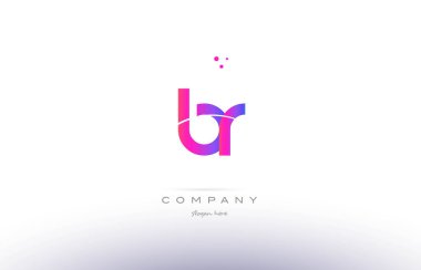 br b r pembe modern yaratıcı Alfabe harf logo simge şablonu