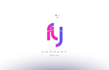 FY f y pembe modern yaratıcı Alfabe harf logo simge şablonu