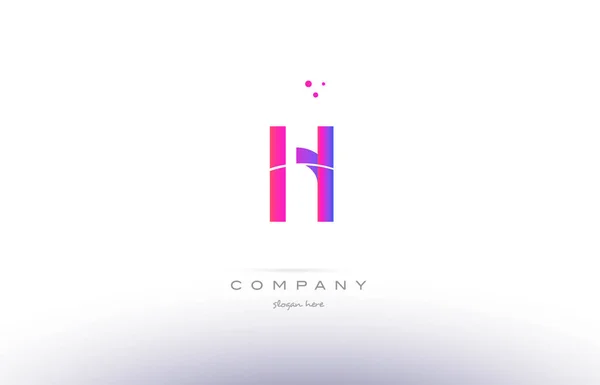 HL s l pembe modern yaratıcı Alfabe harf logo simge şablonu — Stok Vektör