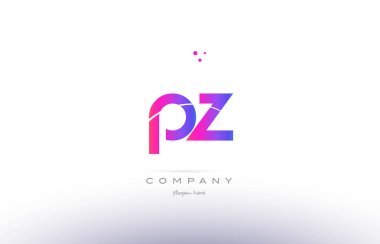 PZ p z pembe modern yaratıcı Alfabe harf logo simge şablonu