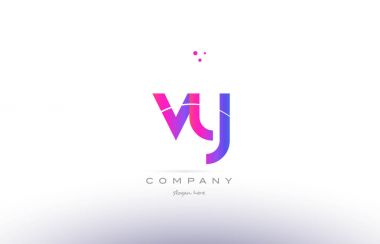Vy v y pembe modern yaratıcı Alfabe harf logo simge şablonu