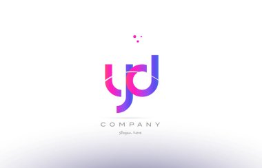 YD y d pembe modern yaratıcı Alfabe harf logo simge şablonu