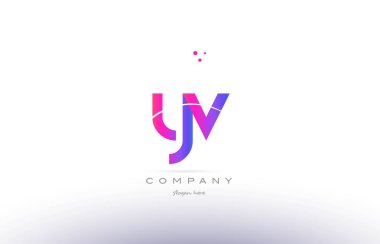 YV y v pembe modern yaratıcı Alfabe harf logo simge şablonu