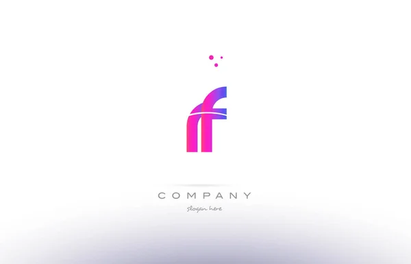 RF r f rózsaszín modern kreatív ábécé levél logó ikon sablon — Stock Vector