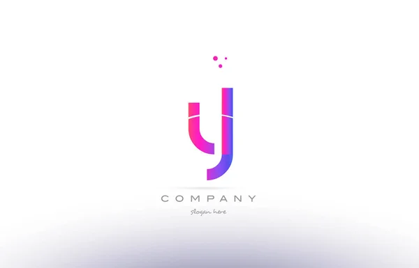 Yl y l rosa moderno alfabeto criativo letra logotipo ícone modelo —  Vetores de Stock