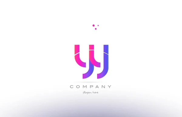 Yy y rosa moderno alfabeto criativo letra logotipo ícone modelo —  Vetores de Stock