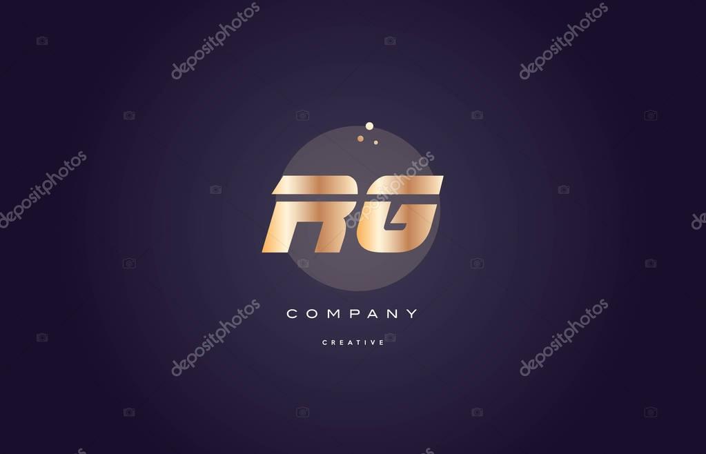 Rg r g  gold yellow golden metal metallic bold luxury product modern creative gradient alphabet company logo design vector icon template