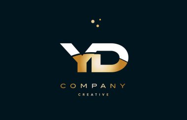 YC y c beyaz sarı altın altın lüks Alfabe harf logo ICO