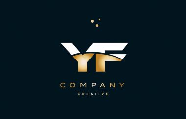 Siz y e beyaz sarı altın altın lüks Alfabe harf logo ICO