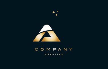 av v beyaz sarı altın altın lüks Alfabe harf logo ICO