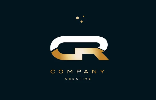 CR c r beyaz sarı altın altın lüks Alfabe harf logo ICO