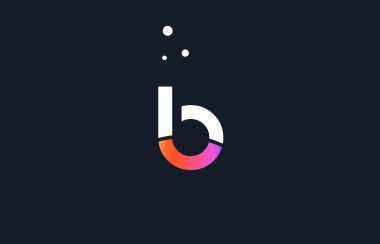 b pembe mor beyaz mavi Alfabe harf logo simge şablonu