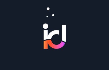 kimliği ben d pembe mor beyaz mavi Alfabe harf logo simge templat