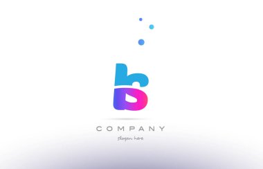 s pembe mavi beyaz modern Alfabe harf logo simge templat mi