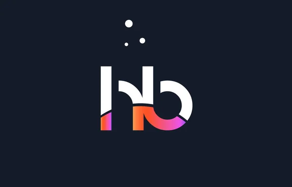 Hb h b rosa viola bianco blu alfabeto lettera logo icona modello — Vettoriale Stock