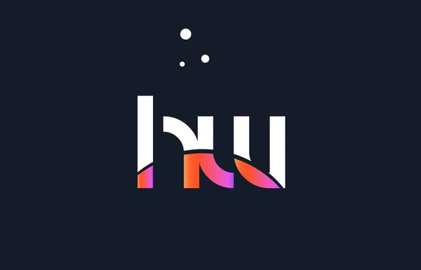 H h h h w рожевий фіолетовий білий синій алфавіт літери логотип значок темплатформа — стоковий вектор