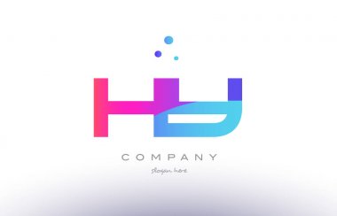hy s y yaratıcı pembe mavi modern Alfabe harf logo simge temp