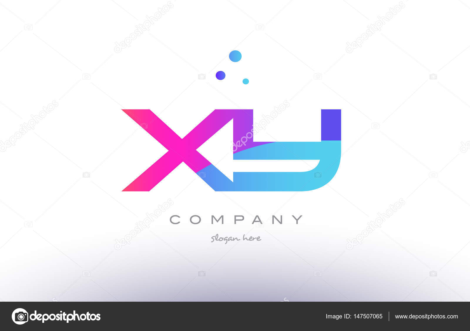 Xy X Y Creative Pink Blue Modern Alphabet Letter Logo Icon Temp Stock Vector Image By C Dragomirescu