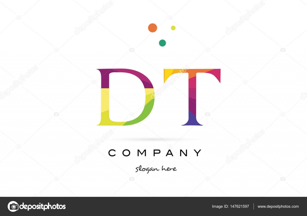 Icono De La Insignia Dt T D Arco Iris Creativo Colores