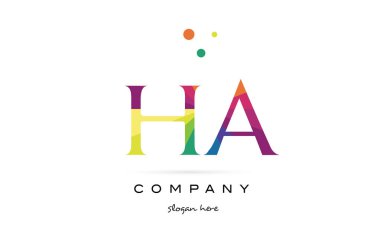 ha h yaratıcı bir gökkuşağı renkleri Alfabe harf logo simge