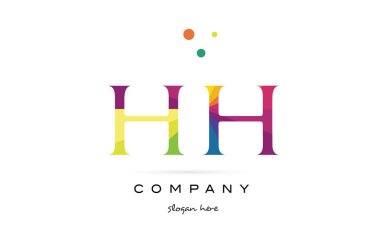 hh s s yaratıcı gökkuşağı Alfabe harf logo simge renkler.