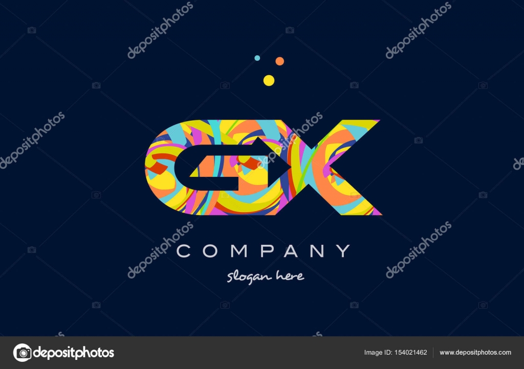 Gx G X Alphabet Colore Lettre Logo Icone Modele Vecteur Image Vectorielle Par Dragomirescu C Illustration