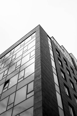 Cam siyah beyaz bina gökdelen