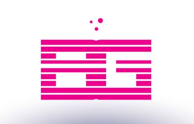 BG b g pembe mor çizgi şerit Alfabe harf logo vektör depo