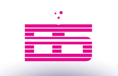 BS b s pembe mor çizgi şerit Alfabe harf logo vektör depo