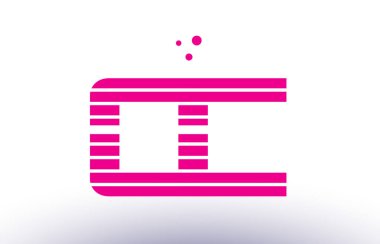 CC c c pembe mor çizgi şerit Alfabe harf logo vektör depo