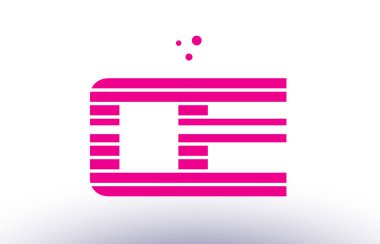 CE c e pembe mor çizgi şerit Alfabe harf logo vektör depo