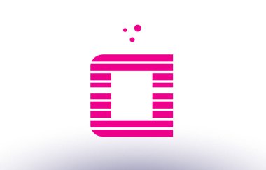 Mor çizgi şerit Alfabe harf logo vektör depo pembe CI c