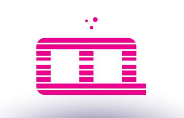 CQ c q pembe mor çizgi şerit Alfabe harf logo vektör depo