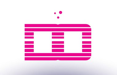 d o pembe mor çizgi şerit Alfabe harf logo vektör depo yapmak
