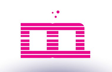 DQ d q pembe mor çizgi şerit Alfabe harf logo vektör depo