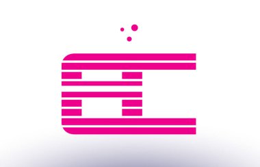 EC e c pembe mor çizgi şerit Alfabe harf logo vektör depo