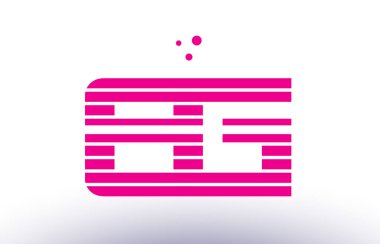Örneğin e g pembe mor çizgi şerit Alfabe harf logo vektör depo