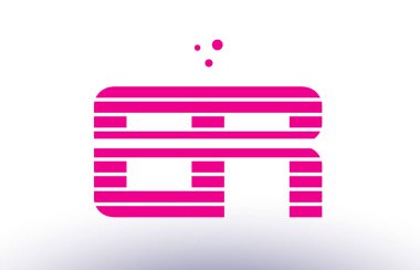 er e r pembe mor çizgi şerit Alfabe harf logo vektör depo