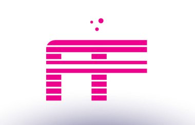 FF f f pembe mor çizgi şerit Alfabe harf logo vektör depo