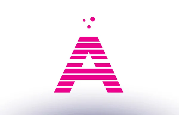 Pembe mor çizgi şerit alfabe mektup logo vektör şablonu — Stok Vektör