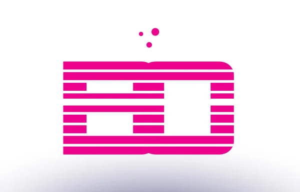博 b o 粉红色紫色线条纹字母字母徽标矢量庙会精彩 — 图库矢量图片