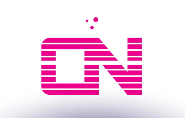 Cn c n 粉红色紫色线条纹字母字母徽标矢量庙会精彩 — 图库矢量图片
