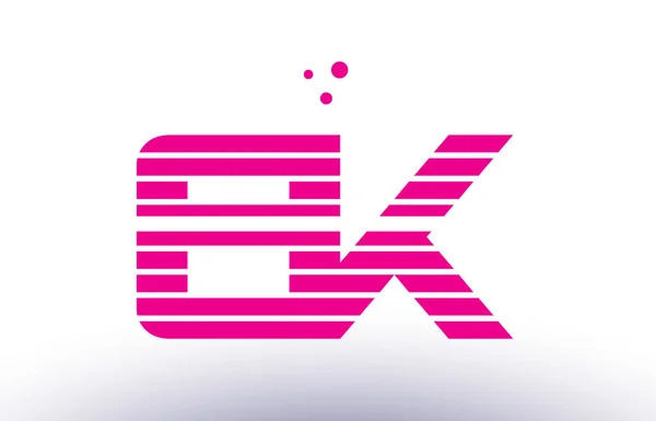 Розовая полоса фиолетовой линии и буквенный логотип — стоковый вектор