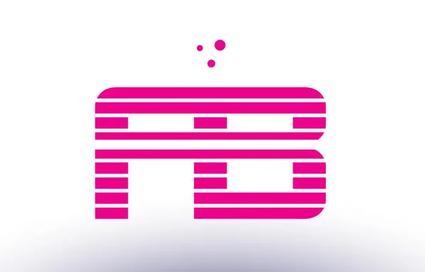 FB f β ροζ μοβ γραμμή λωρίδα αλφάβητο επιστολής λογότυπο φορέα templ — Διανυσματικό Αρχείο