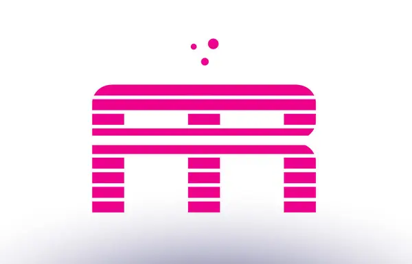 FR f r ροζ μοβ γραμμή λωρίδα αλφάβητο επιστολής λογότυπο φορέα templ — Διανυσματικό Αρχείο