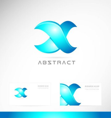 Kurumsal mavi işareti logo simge tasarım 